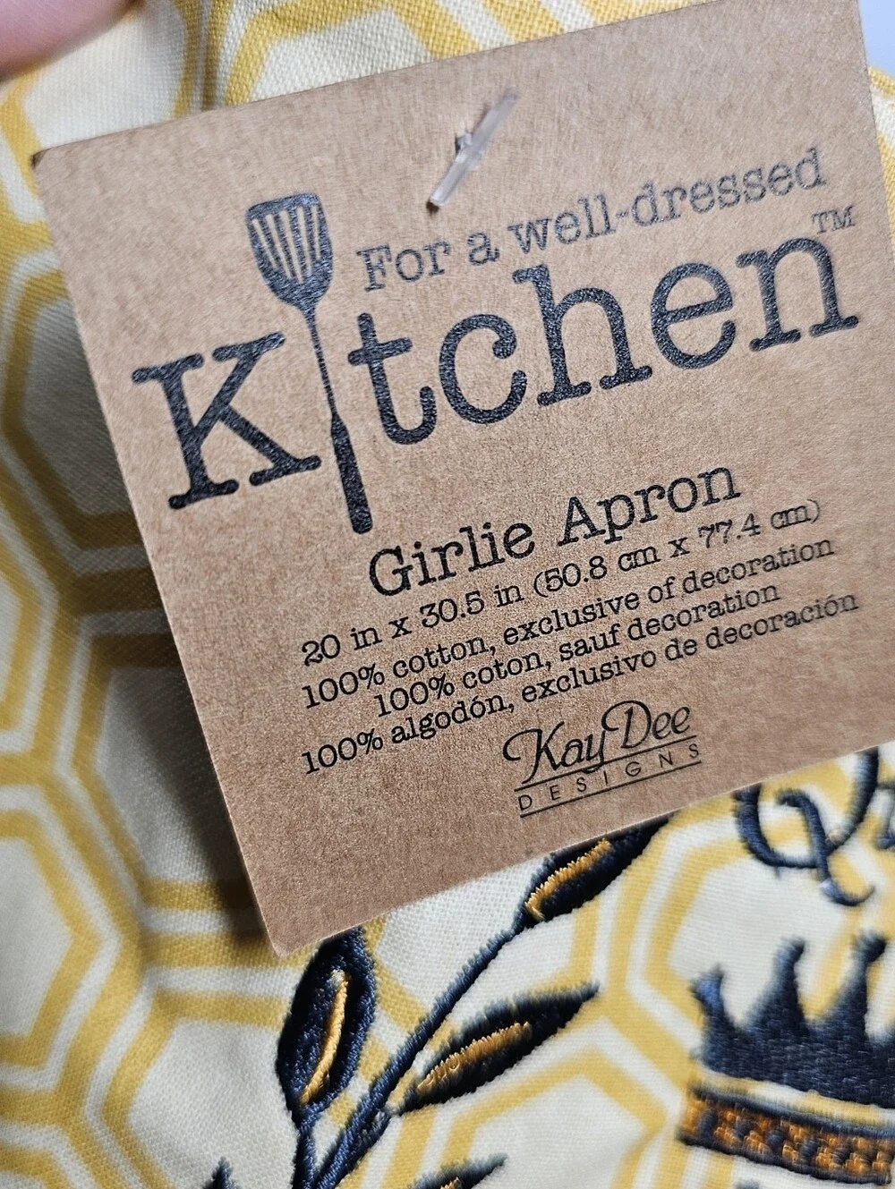 Queen Bee Kitchen Apron by Kay Dee Designs